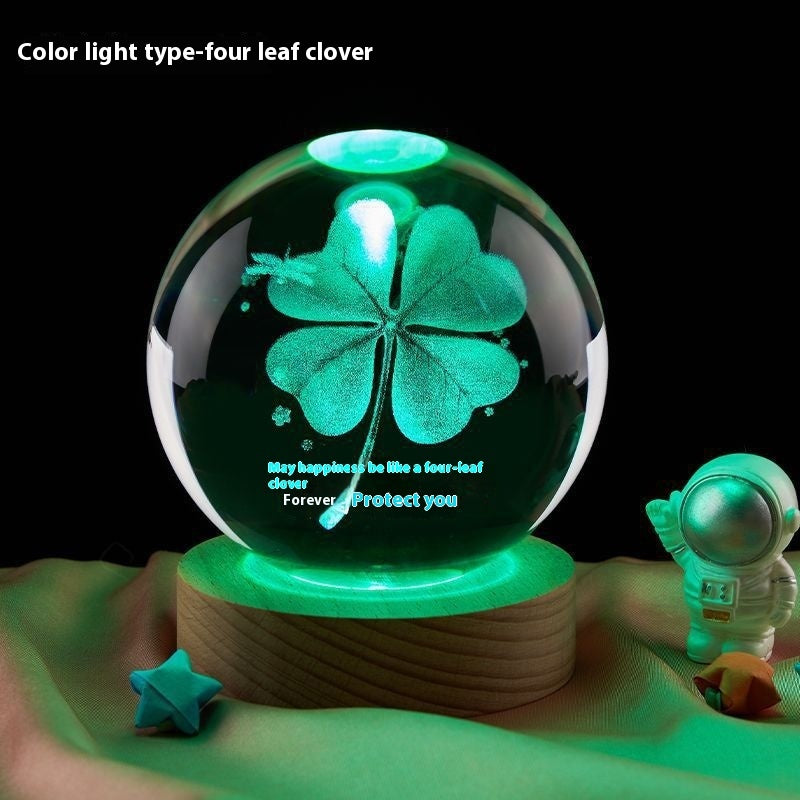 Moon Crystal Ball Night Lamp | LED Bedroom Decor