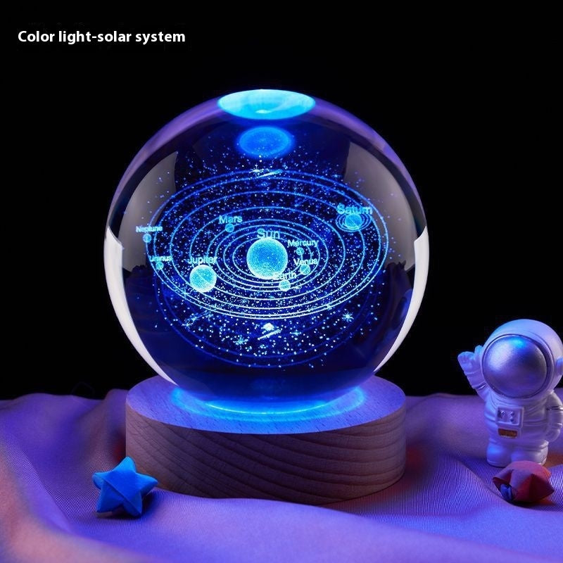 Moon Crystal Ball Night Lamp | LED Bedroom Decor